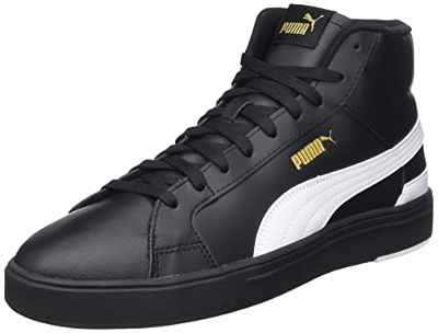 PUMA Serve Pro Lite Mid, Zapatillas Unisex Adulto, Negro Blanco Oro, 43 EU