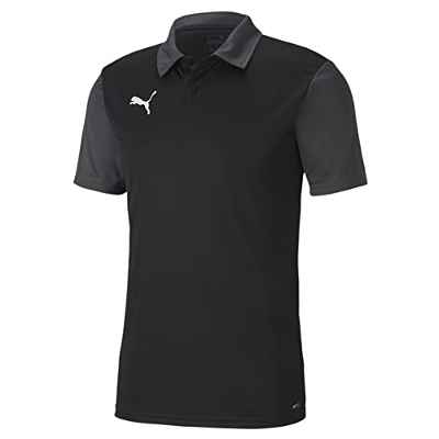 PUMA Teamgoal 23 Sideline Polo Camiseta, Hombre, Black-Asphalt, L