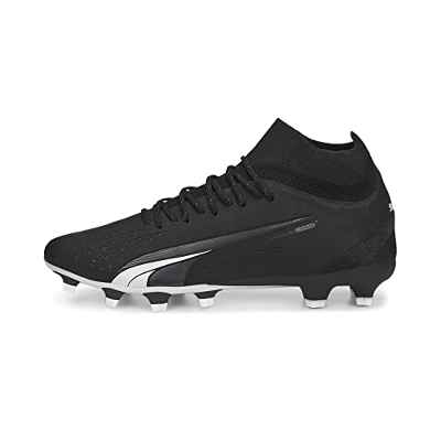 PUMA Ultra Pro FG/AG, Zapatillas de fútbol Hombre, Negro, Blanco, 45 EU