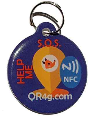 QR4G.com GPS Placa identificativa inteligente para mascotas (perros y gatos) con QR GPS