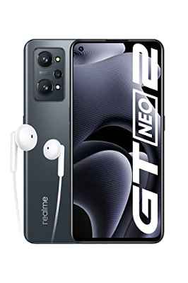 realme GT Neo 2 Smartphone, Procesador Qualcomm Snapdragon 870 5G, Pantalla AMOLED E4 de 120 Hz, Carga SuperDart de 65W, Cámara Triple de IA de 64 MP, Dual Sim, NFC, 12GB+256GB, Neo Black, FR Version