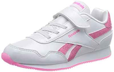 Reebok Royal Cl Jog 3.0 1V, Zapatillas Niñas, Footwear White Footwear White Atomic Pink, 32 EU