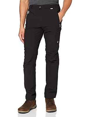 Regatta Highton Pantalón Isoflex Tejido elástico Activo y Impermeable Trousers, Hombre, Black, 34"