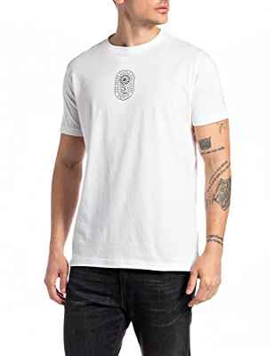 REPLAY M6349 Camiseta, Blanco (001 White), S para Hombre