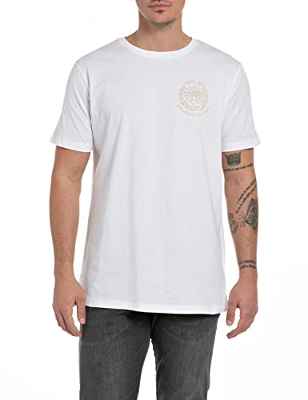 REPLAY M6566b.000.2660 Camiseta para Hombre, Blanco (1 White), L