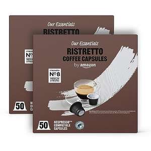 Ristretto Cápsulas de café espresso compatibles con Nespresso, 100 cápsulas