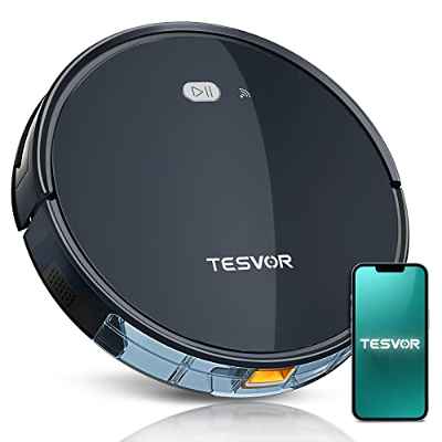 Robot aspirador Tesvor X500 – Con giroscopio inteligente SLAM, 1500 Pa, filtro HEPA, función avanzada de mapeo, compatible con Alexa y Google Home