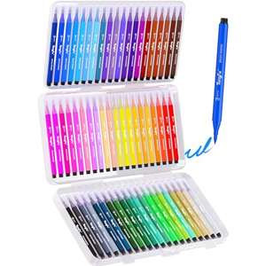 Rotulador de 60 Colores, Marcador a Base de Agua, Rotuladores Cómic, Profesionales Marcadores para Dibujar, Colorear