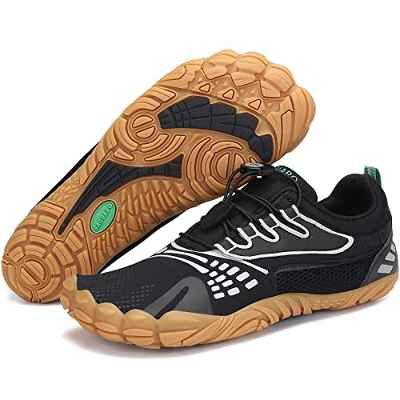 SAGUARO Zapatillas Minimalistas Hombre Zapatillas de Barefoot Mujer Zapatillas de Trail Running Antideslizante Escarpines de Agua Stil: A Negro Gr.45