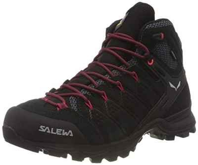 Salewa WS Alp Mate Mid WP Botas de Senderismo, Black Out/Virtual Pink, 37 EU