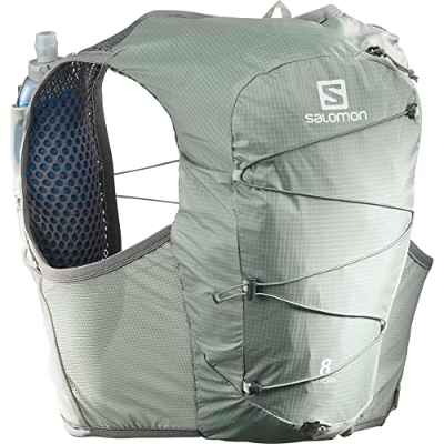 Salomon Active Skin 8 Set Chaleco de Hidratación Unisex, con Botella Blanda (2 x 500ml), Trail Running, Trekking y Senderismo