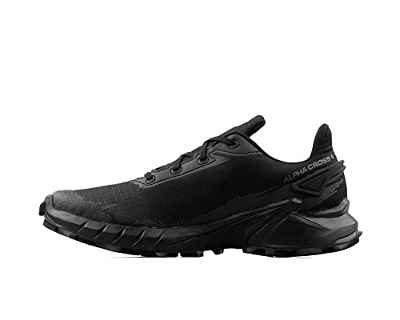 Salomon Alphacross 4 Gore-Tex Zapatillas de Trail Running para Hombre, Agarre potente, Protección frente al agua y el clima, Comodidad duradera, Black, 44 2/3