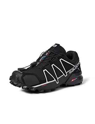 Salomon Speedcross 4 GTX, Zapatillas Hombre, Black/Black/Silver Metallic X, 45 1/3 EU