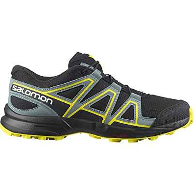 Salomon Speedcross unisex-niños Zapatos de trail running, Negro (Black/Black/Evening Primrose), 32 EU
