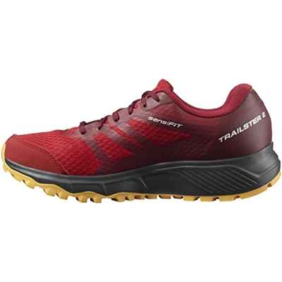 Salomon Trailster 2, Zapatillas de Trail Running Hombre, Goji Berry-Ebony-Warm Apricot, 47 1/3 EU