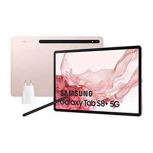 Samsung Galaxy Tab S8+ con cargador - Tablet de 12,4" (8GB RAM, 256GB Almacenamiento, 5G, Android 12)
