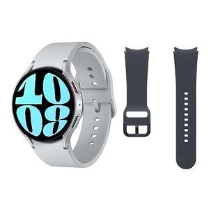 Samsung Galaxy Watch6 4G LTE, 44 mm + Correa de recambio - Smartwatch, Control de Salud, Seguimiento Deportivo, Plateado y Negro