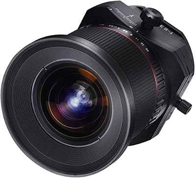 Samyang F1110905101 - Objetivo fotográfico DSLR para Sony A (Distancia Focal Fija 24mm, Apertura f/3.5-22 T/S ED AS UMC, diámetro Filtro: 82mm), Negro