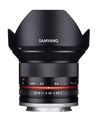 Samyang F1220506101 - Objetivo fotográfico CSC-Mirrorless para Sony E (distancia focal fija 12mm, apertura f/2-22 NCS CS, diámetro filtro: 67mm), negro