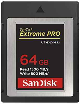 SanDisk Extreme Pro CFexpress Tarjeta Tipo B de 64 GB con hasta 1700 MB/s para Vídeos Raw 4K