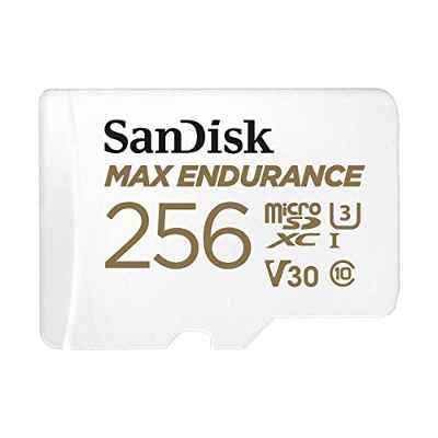 SanDisk SDSQQVR-256G-GN6IA MAX Endurance Tarjeta de Memoria microSDHC 256GB para videovigilancia y Control del hogar con Adaptador SD con hasta 15,000 Horas