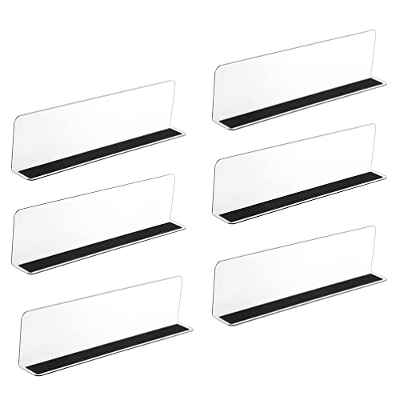 Scicalife 6 Piezas de Divisor de Estantería de Acrílico Separador Claro para Armarios Cocina Dormitorio Estanterías Organización Libro Toallas Y Sombreros