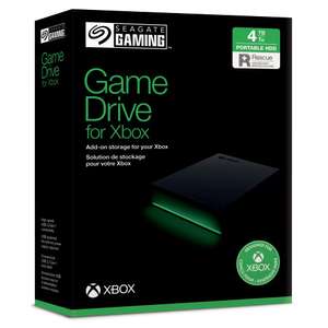 Seagate Game Drive for Xbox, 4TB, External Hard Drive Portable, USB 3.2 Gen 1, con 3 años de servicio de rescate de datos