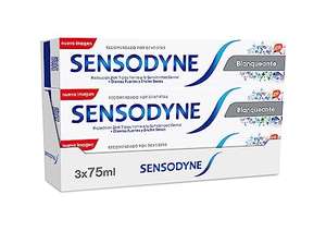 Sensodyne Pasta de Dientes Blanqueante, Alivio Para Dientes Sensibles, Protección Duradera Frente a la Sensibilidad Dental, Pack 3x75 ml