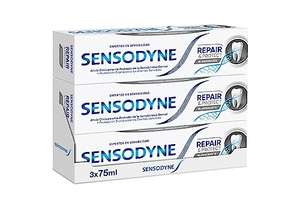 Sensodyne Repair & Protect, Pastas de Dientes Blanqueantes, Protección Frente a Sensibilidad Dental, Pack 3 x 75ml