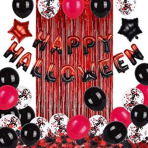 Set decoración globos Halloween 45pcs