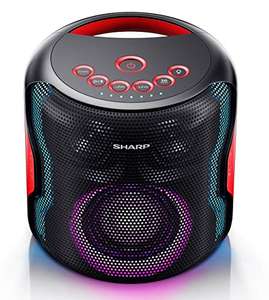 Sharp PS-919(BK) Party Speaker con TWS, Bluetooth 5.0 puerto USB, Impermeable IPX5 con 130 W de potencia y batería integrada, negro
