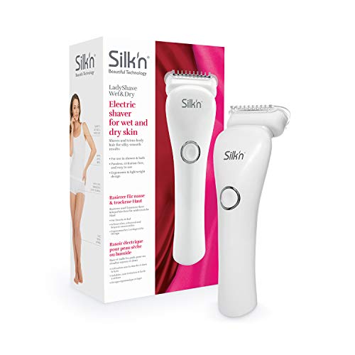 Silk'n Depiladora eléctrica LadyShave Wet&Dry, Con accesorio de recorte