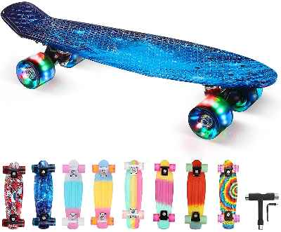  Skateboard con ruedas LED para niños