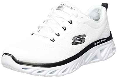Skechers GLIDE-STEP SPORT NEW FACETS, Zapatillas para Mujer, White Mesh/ Black Trim, 37 EU