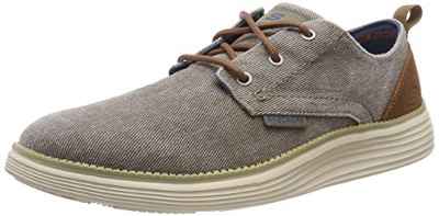 Skechers Men's Status 2.0 PEXTON Boat Shoes, Grey (Taupe Canvas TPE), 11 (46 EU)