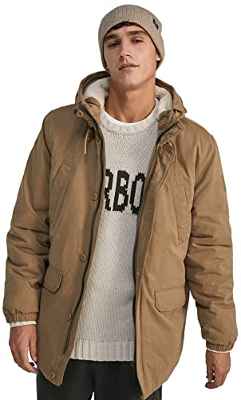 Springfield Abrigo con capucha, Chaqueta Hombre, Beige (Camel), M