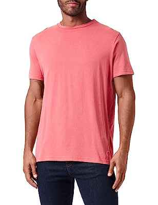Springfield Camiseta básica lavada, Camiseta Hombre, Rosa (Pink), M