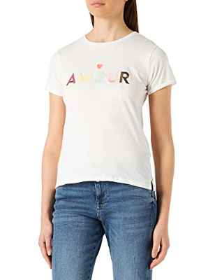 SPRINGFIELD Camiseta de Manga Corta Amour, Multicolor, S para Mujer