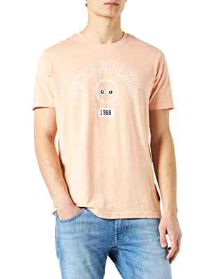 Springfield Camiseta Manga Corta Bici Cadena, Rosa, L para Hombre