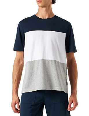 Springfield Camiseta Tricolor, Camiseta Hombre, Azul Oscuro, XL