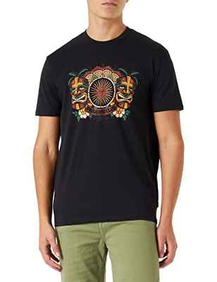 Springfield Camiseta Willson para Hombre, Negro, M