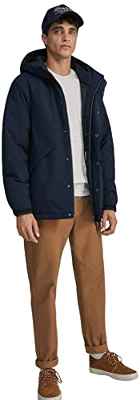 Springfield Chaqueta con capucha, Chaqueta Hombre, Azul Marino (Navy Blue), M