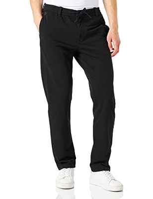 SPRINGFIELD Chino Urban Comfort Knit Pantalones, Negro, L para Hombre