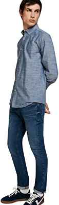 Springfield Jeans slim fit, Jeans Hombre, Azul Medio (Medium Blue), 31