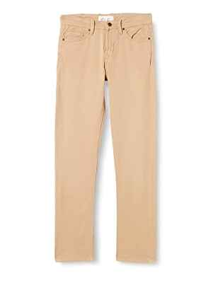 Springfield Pantalón 5 bolsillos color slim lavado, Pantalones Hombre, Beige, 32