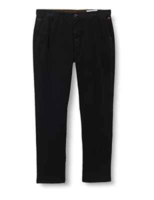 Springfield Pantalón chino slim fit, Pantalones de vestir Hombre, Negro (Black), 42