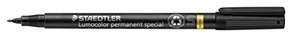 Staedtler Lumocolor 319 S-9. Rotuladores permanentes de punta fina. Pack de 10 marcadores de color negro.