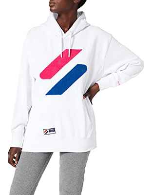 Superdry Code Logo CHE OS Hood Sudadera con Capucha, Óptica, XS para Mujer