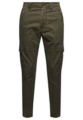 Superdry Core Cargo Pantalones, Caqui Auténtico, 28W / 32L para Hombre