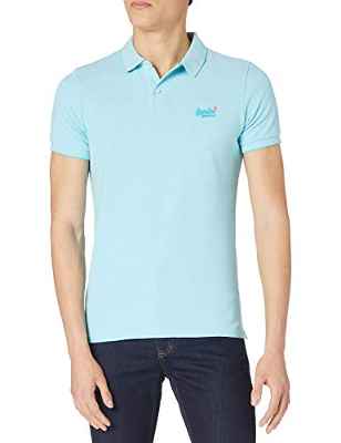 Superdry M1110004A Camiseta Tipo Polo, Spearmint, XL para Hombre